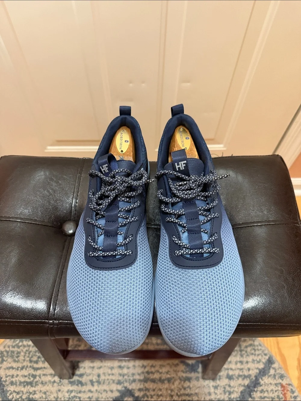 HIKE Barefoot Sneakers - Men's Lightweight Navy Blue Knit Trainers